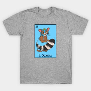 El Cacomistle // Mexican Luchador Loteria Card T-Shirt